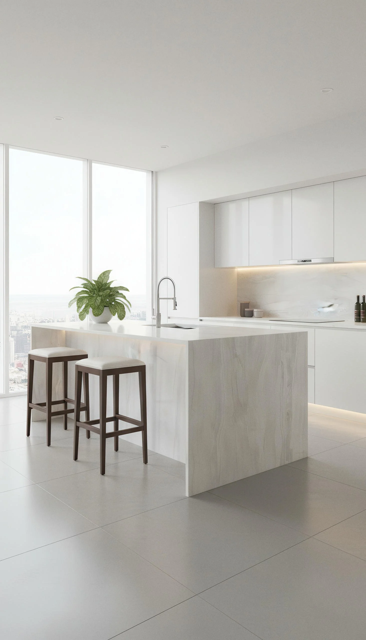 Polaris White 4x9 Porcelain Slab | CIERO INC