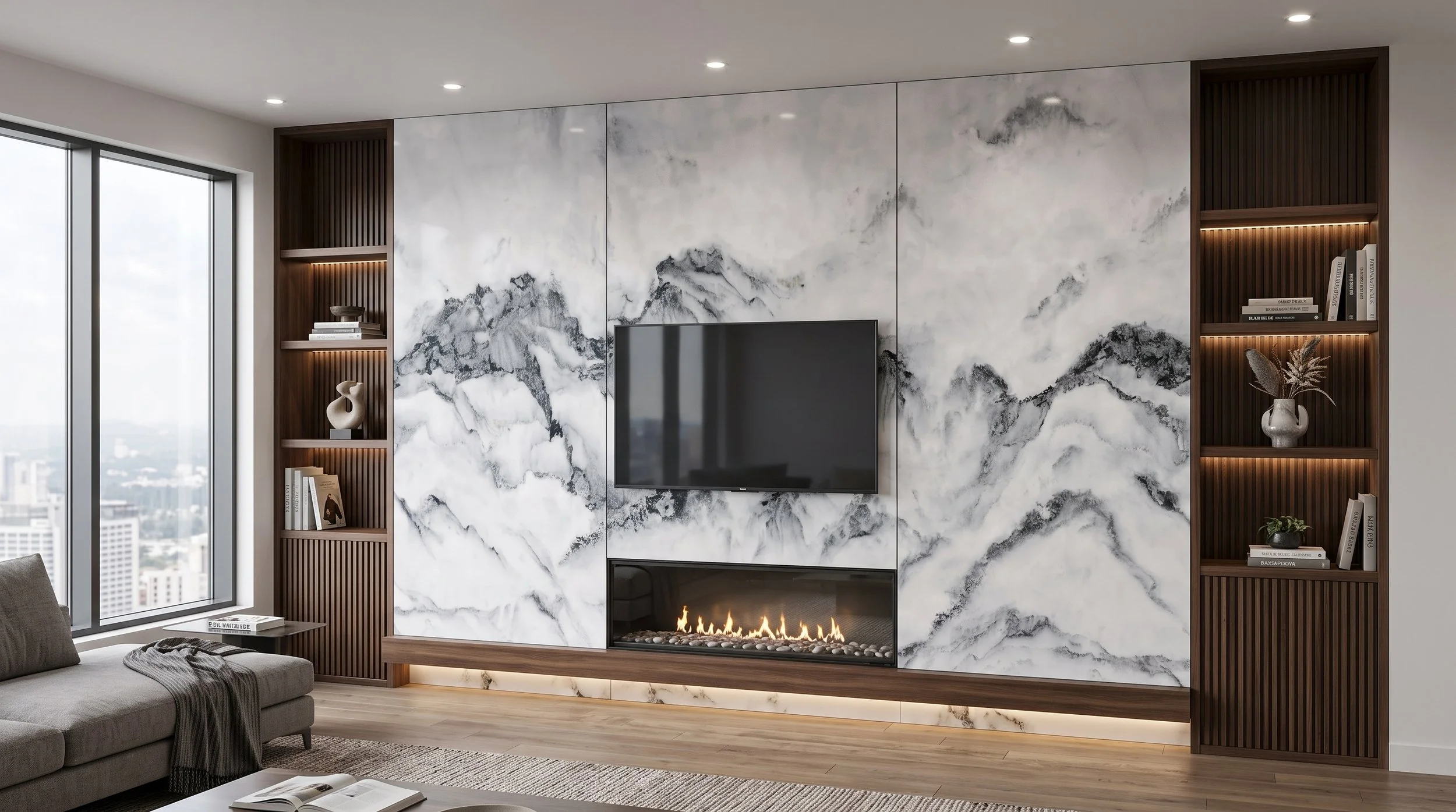 Grey Mountain 4' x 8' Porcelain Slab | CIERO