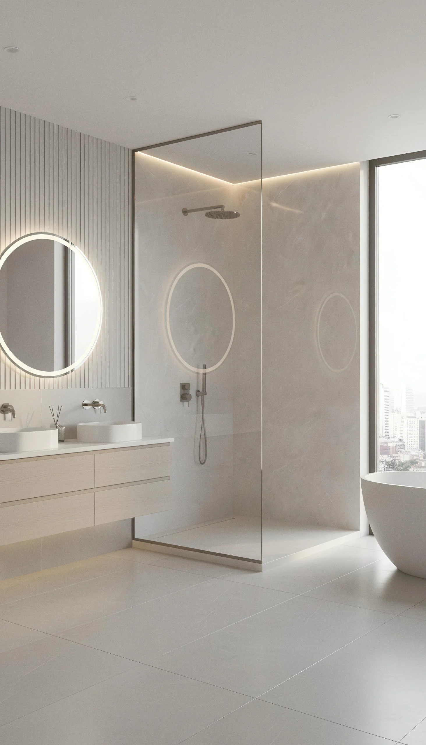 Ivory Limestone 4x9 Porcelain Slab | CIERO