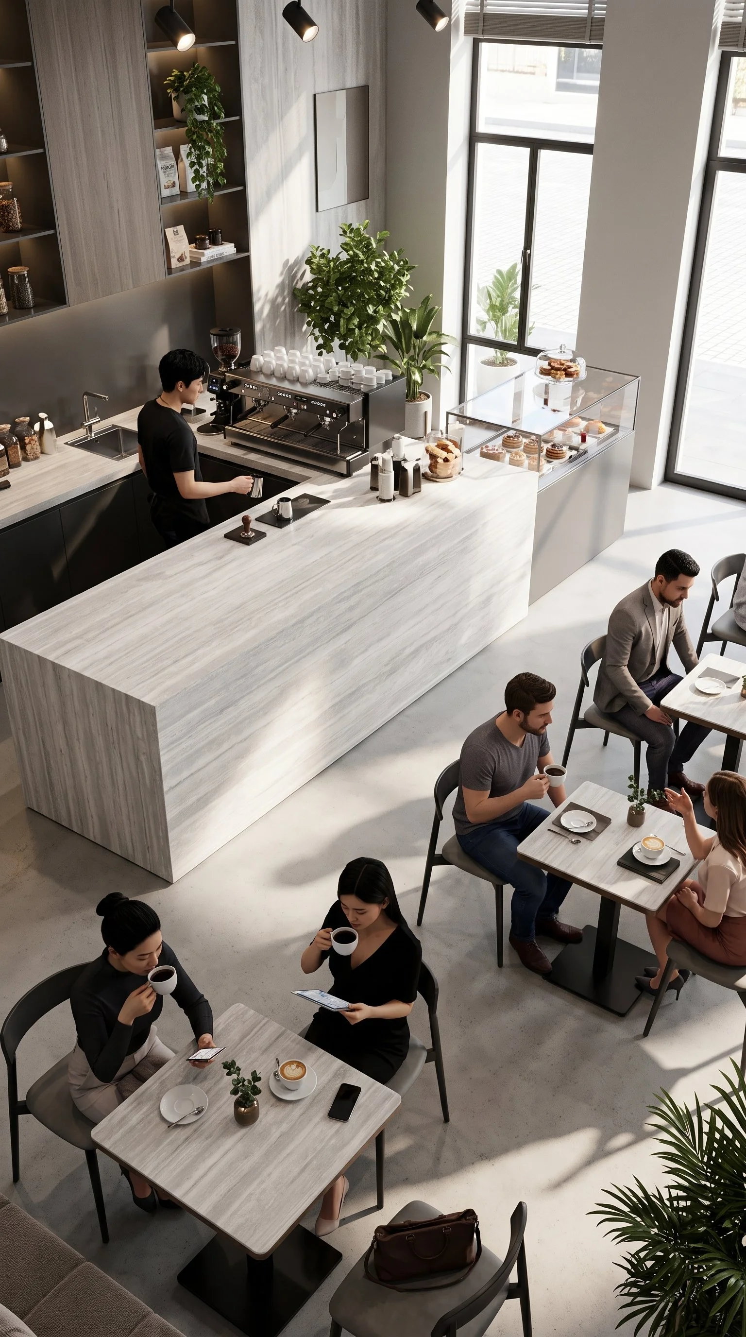 White Travertine 5' x 10' Porcelain Slab | CIERO