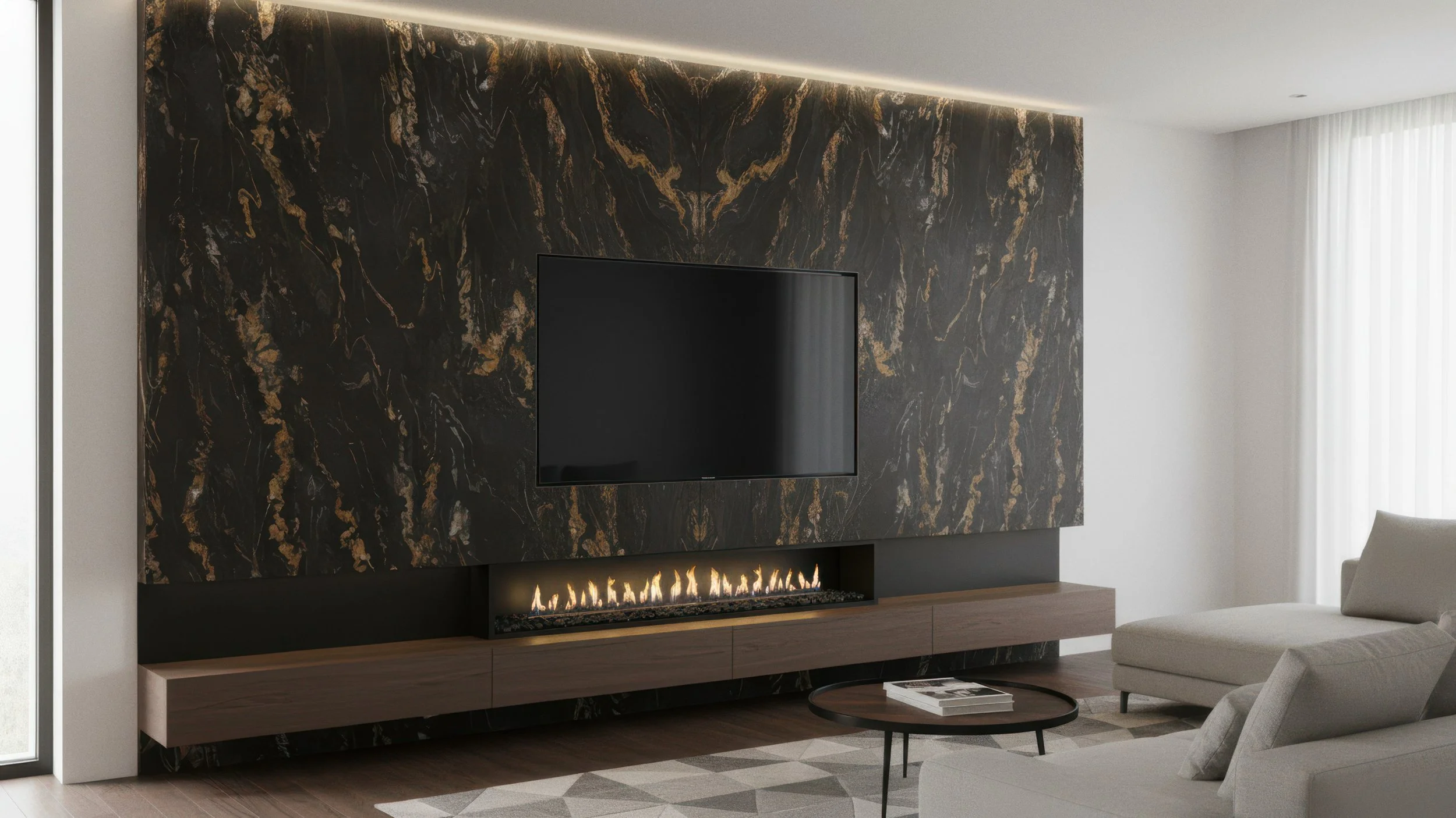 Gold Damasgato 5' x 10' Porcelain Slab | CIERO
