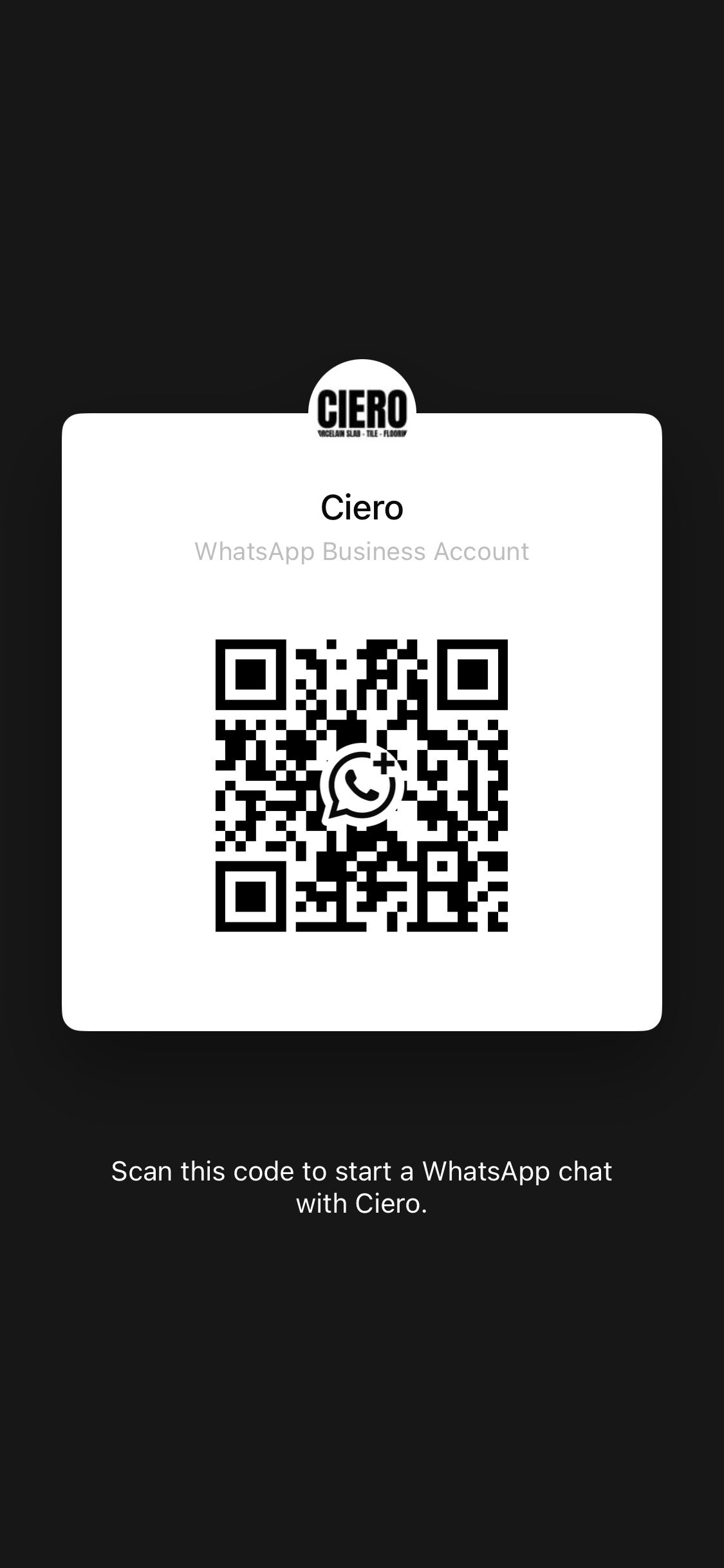Business Whatsapp Contact | CIERO