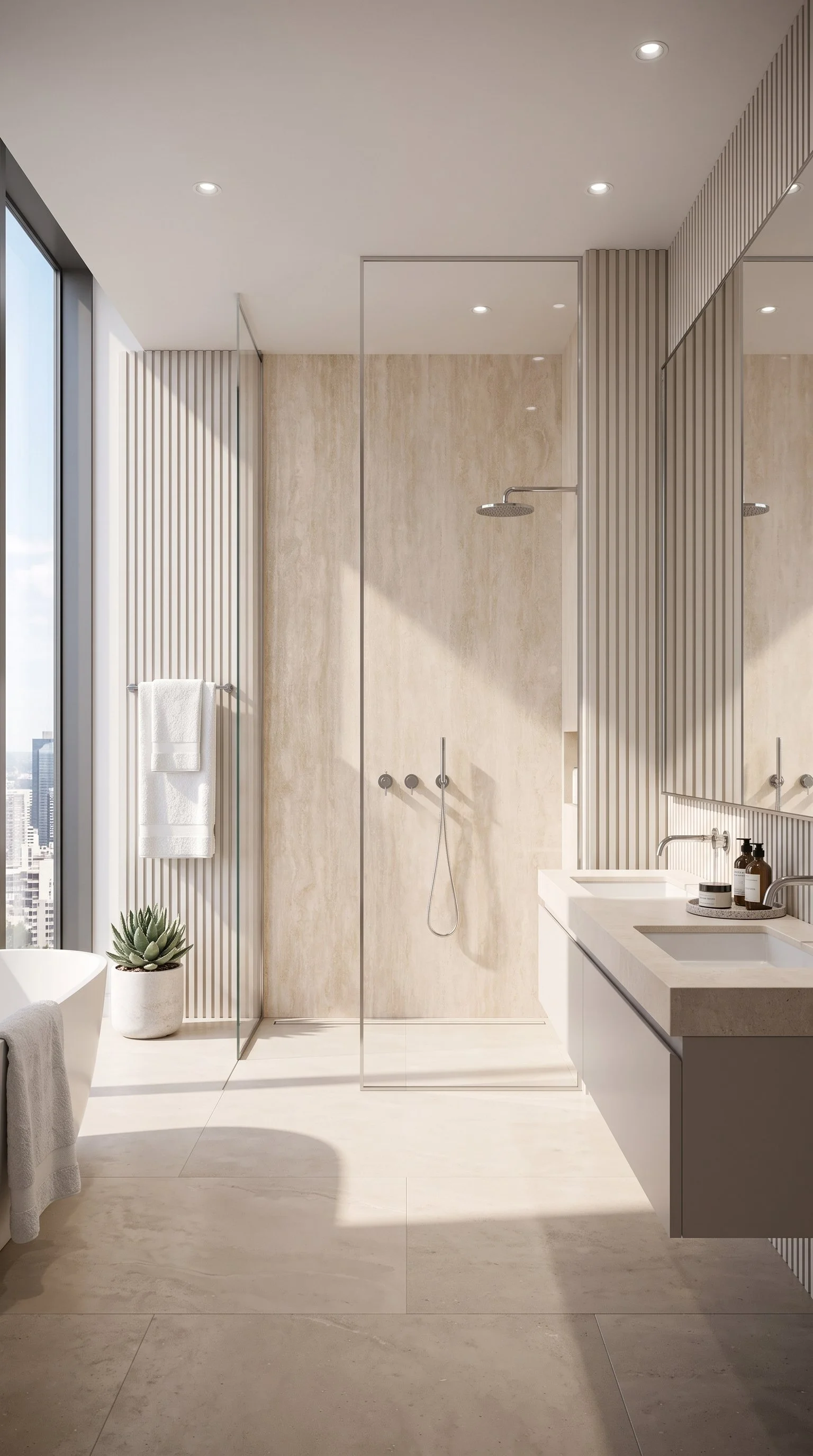 Classic Travertino 5' x 10' Porcelain Slab | CIERO