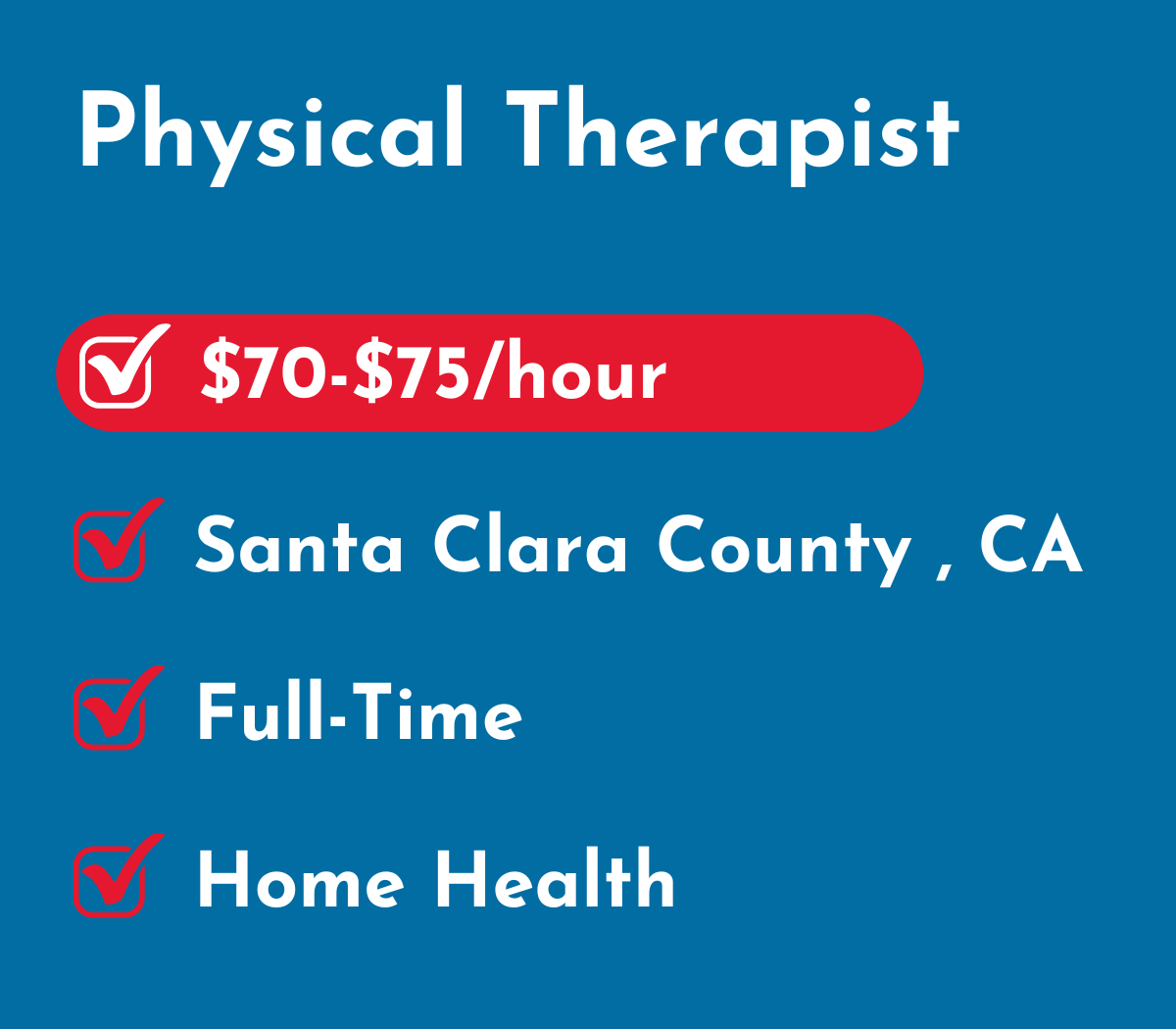 Physical Therapist | Santa Clara County, CA