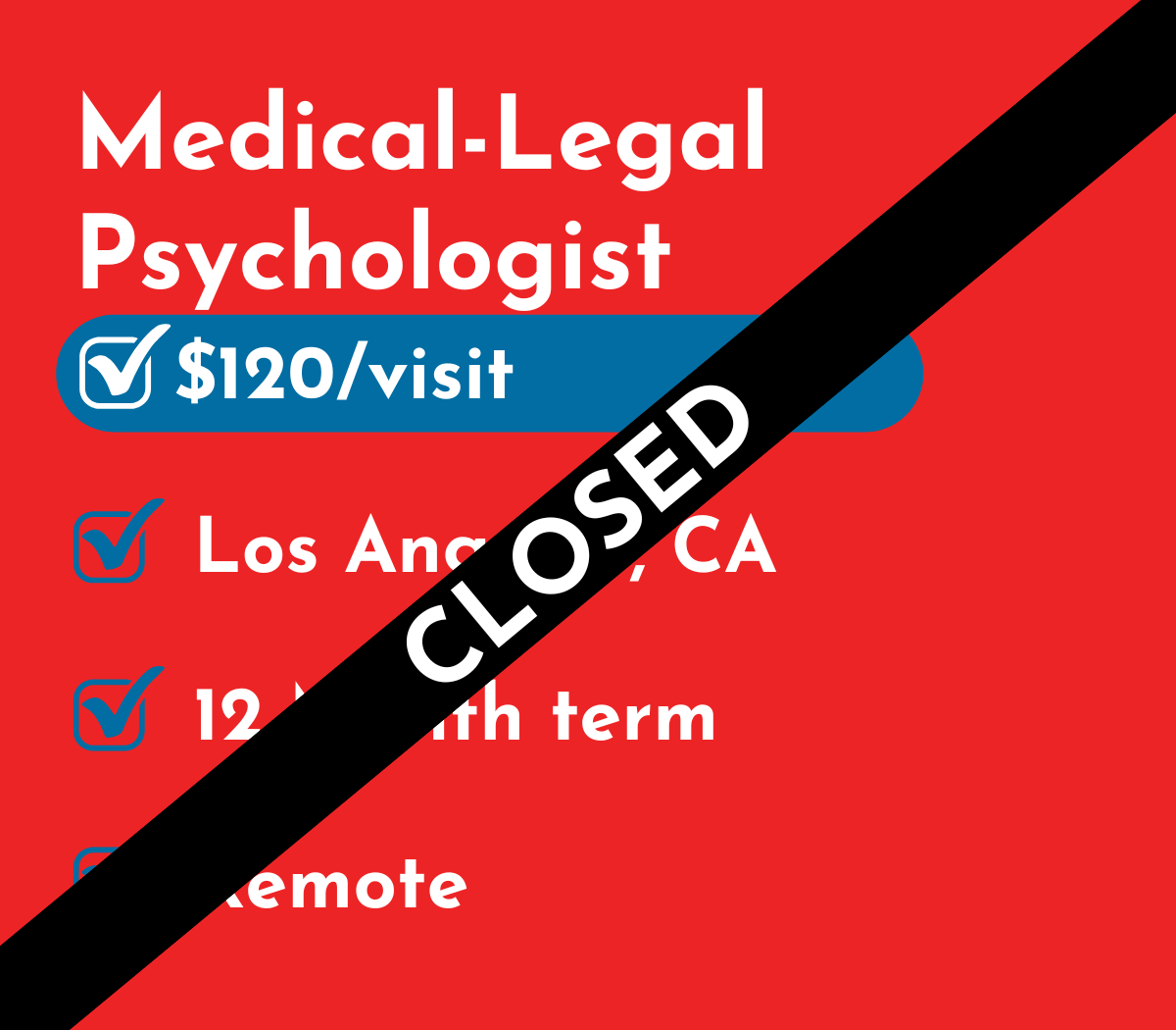Medical-Legal Psychologist | Los Angeles, CA