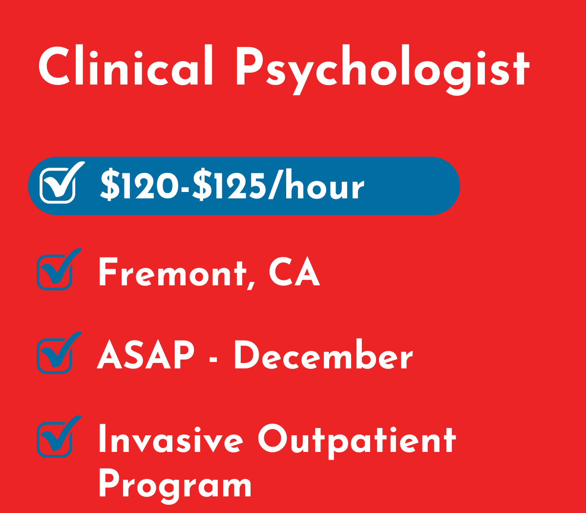 Clinical Psychologist | Fremont, CA
