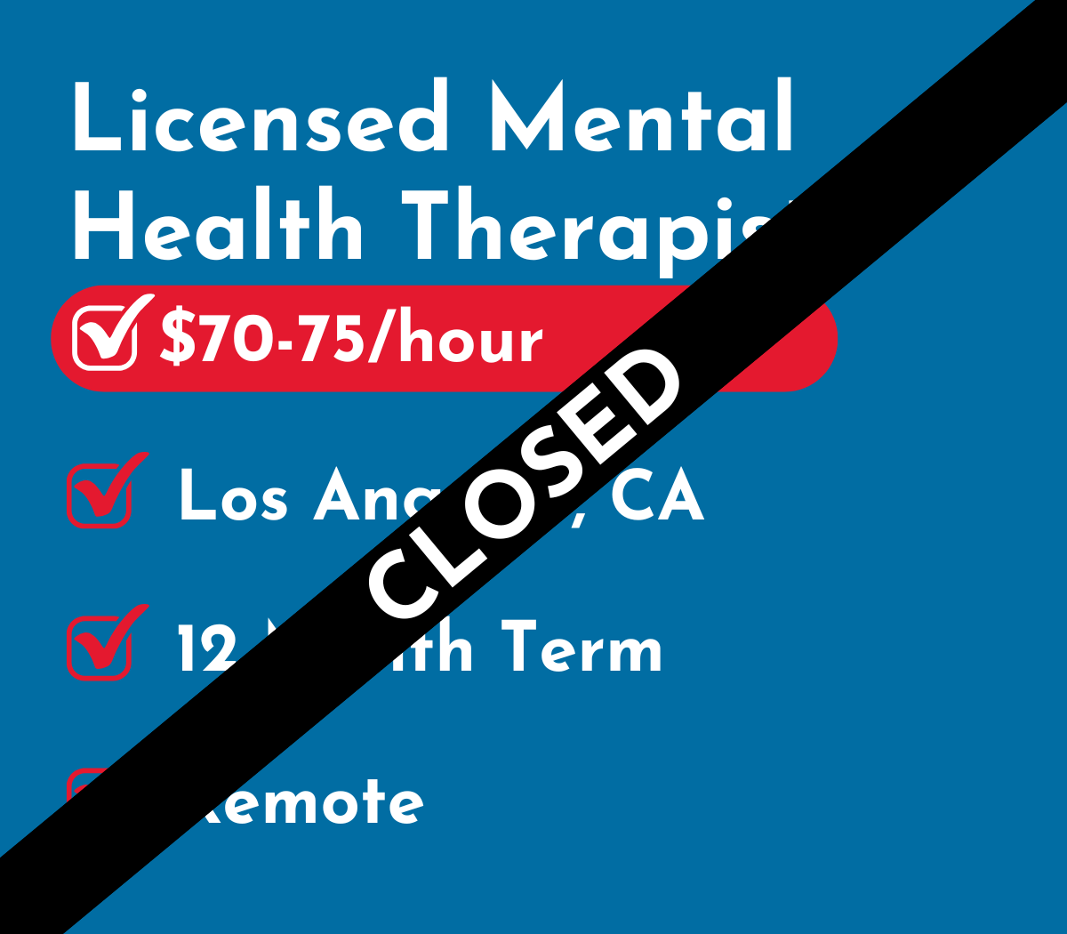 Medical-Legal Therapist (LMFT/LPCC) | Los Angeles, CA