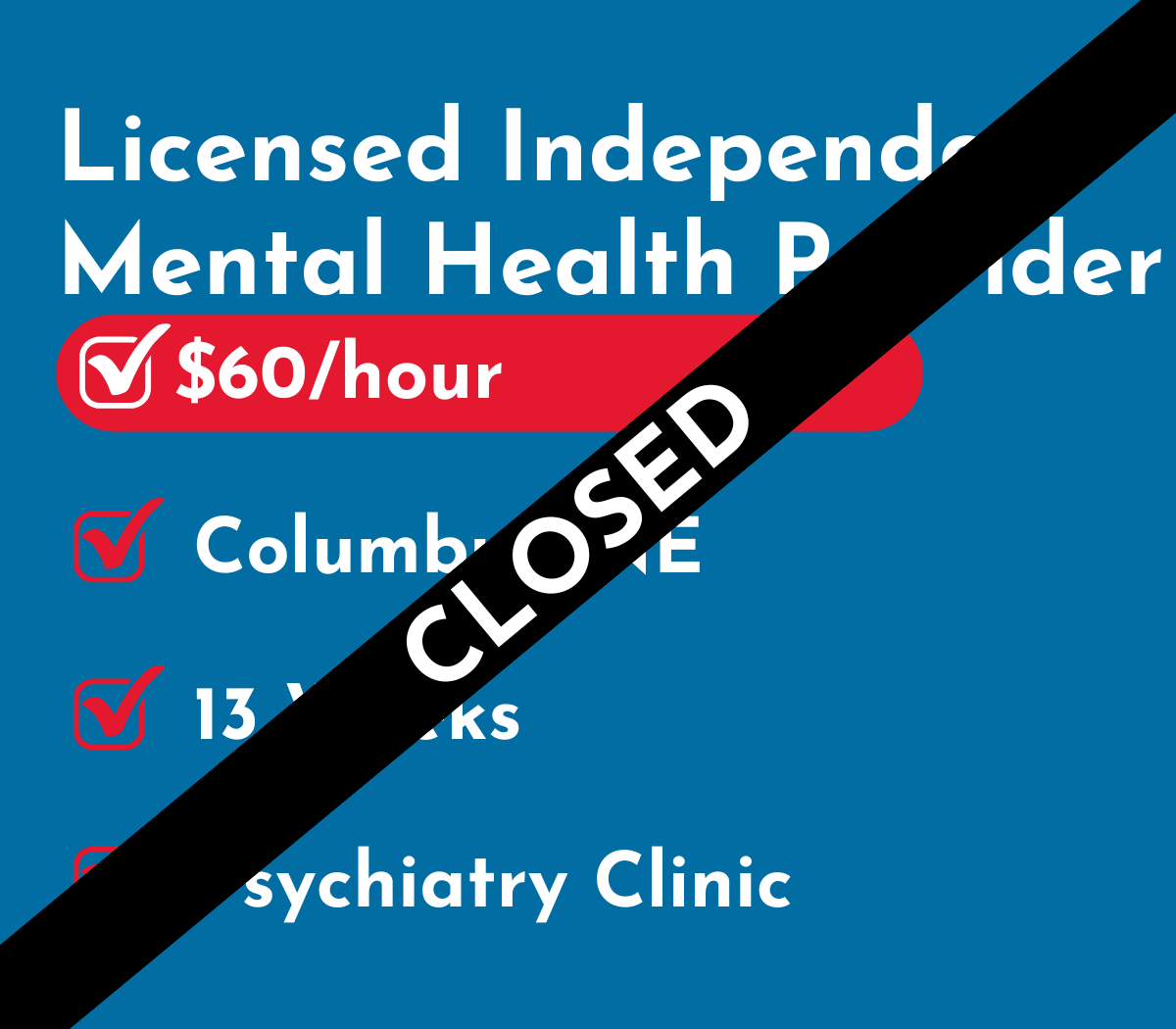 Licensed Independent Mental Health Provider (LIMHP) | Columbus, NE