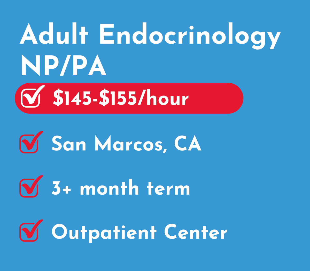 Adult Endocrinology Nurse Practitioner or Physician Assistant | San Marcos, CA