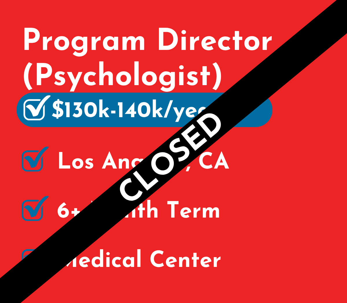 Program Director (Psychologist) | Los Angeles, CA