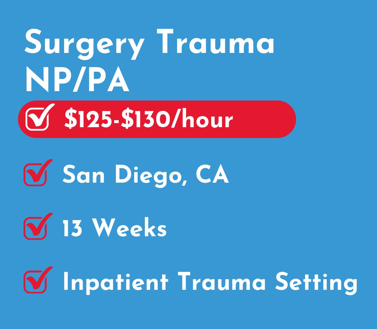Surgery Trauma Physician Assistant or Nurse Practitioner (NP/PA) | San Diego, CA