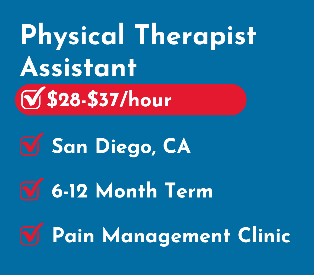 Physical Therapist Assistant | San Diego, CA