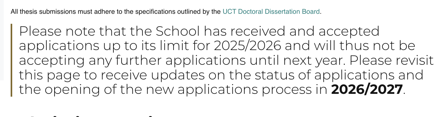 A screenshot of a text area from a university website