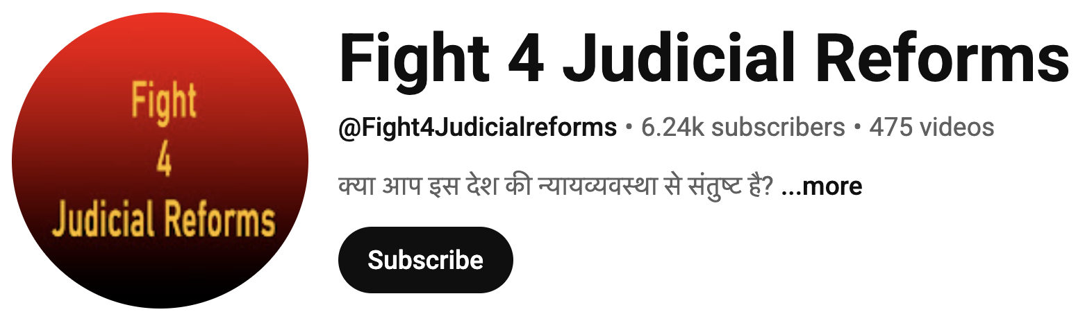 May 22, 2026 (10 PM IST): Ekam Nyaay founder to interview YouTuber jailed for calling India’s judiciary a dictatorship