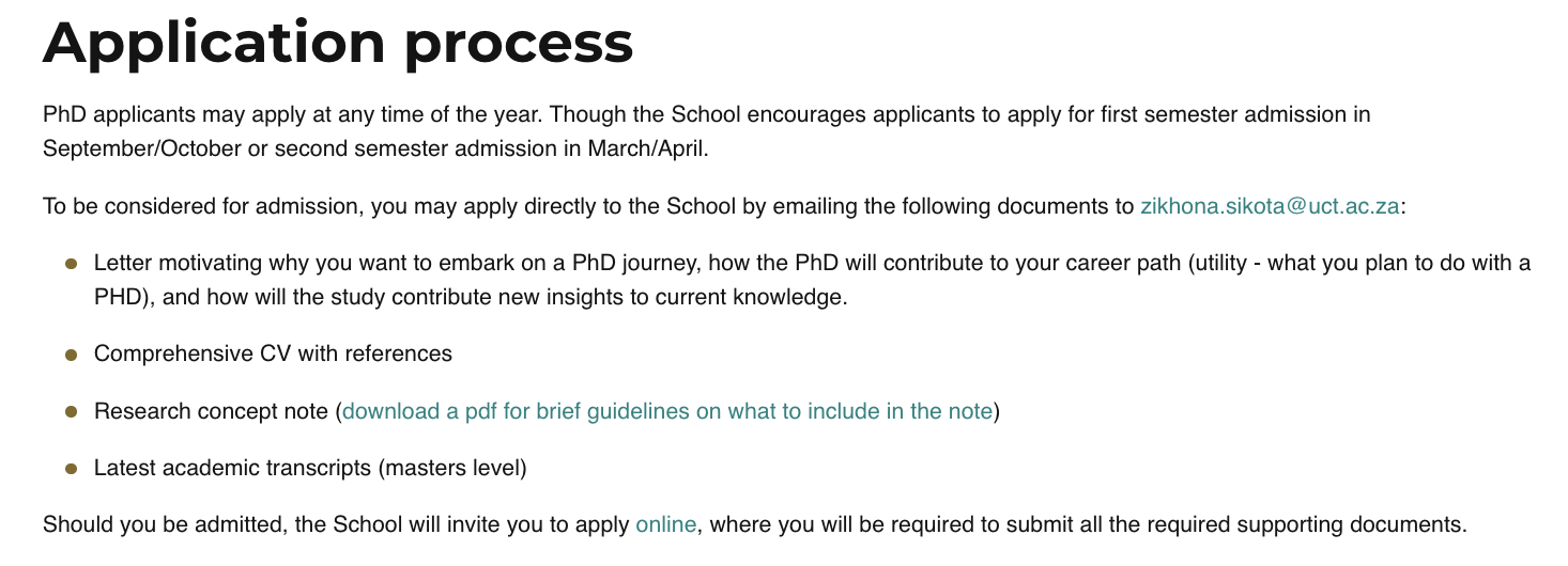 A screenshot of a text blurb from a university website