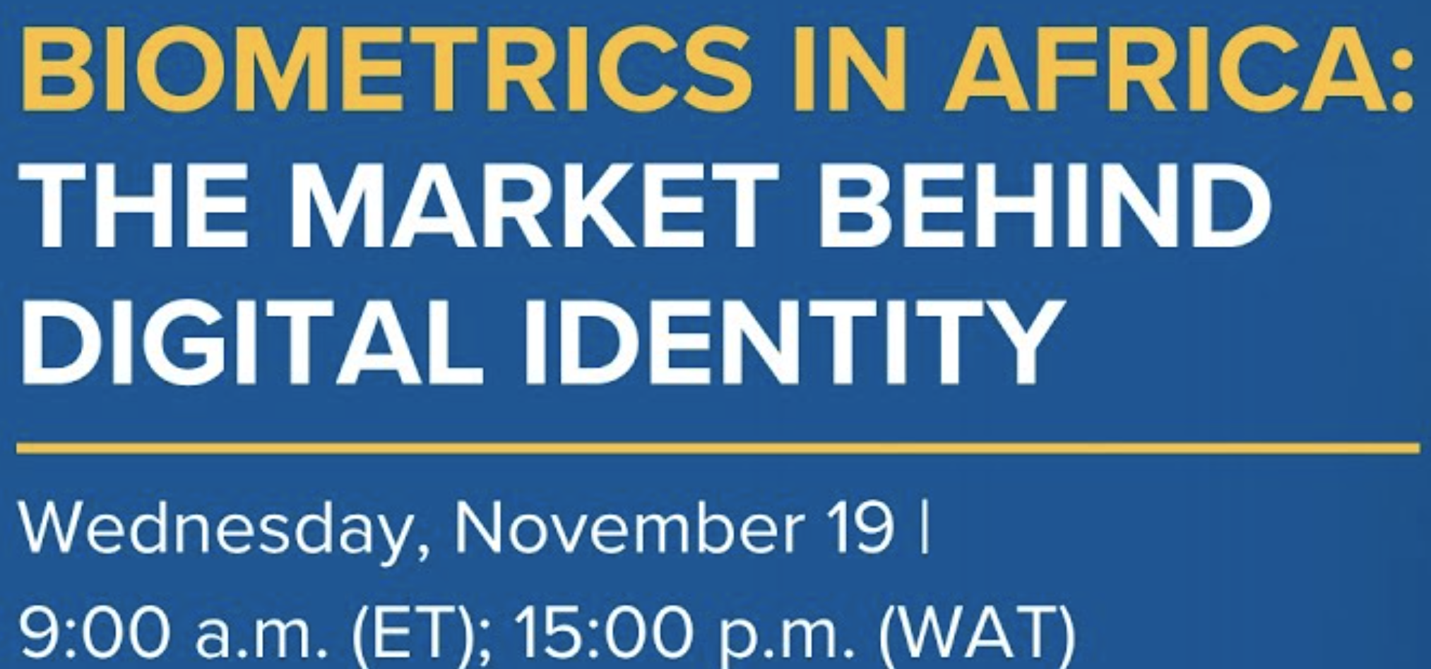November 19, 2025: ‘Biometrics in Africa’, Atlantic Council’s free online meeting