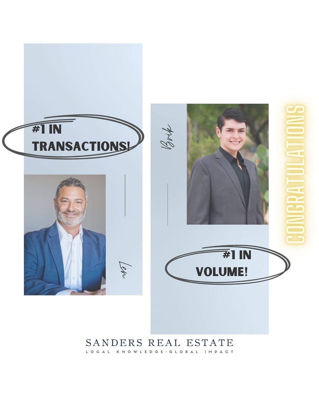 We couldn&rsquo;t be happier to congratulate these 2 incredible agents. Their commitment to their clients and to our team is immense! So excited to see what y&rsquo;all do this year! Congratulations Len &amp; Brik! 👏🏼👏🏼 

#SandersGroup #SandersRe