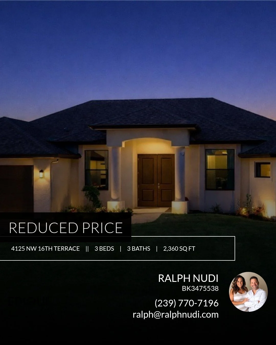 📍 Reduced Price 📍 This recently reduced home at 4125 Nw 16th Terrace in Cape Coral won't last long, so, don't wait to set up a showing! Reach out here or at (239) 770-7196 for more information!

Subscribe to our YouTube Channel for Listing Videos, 