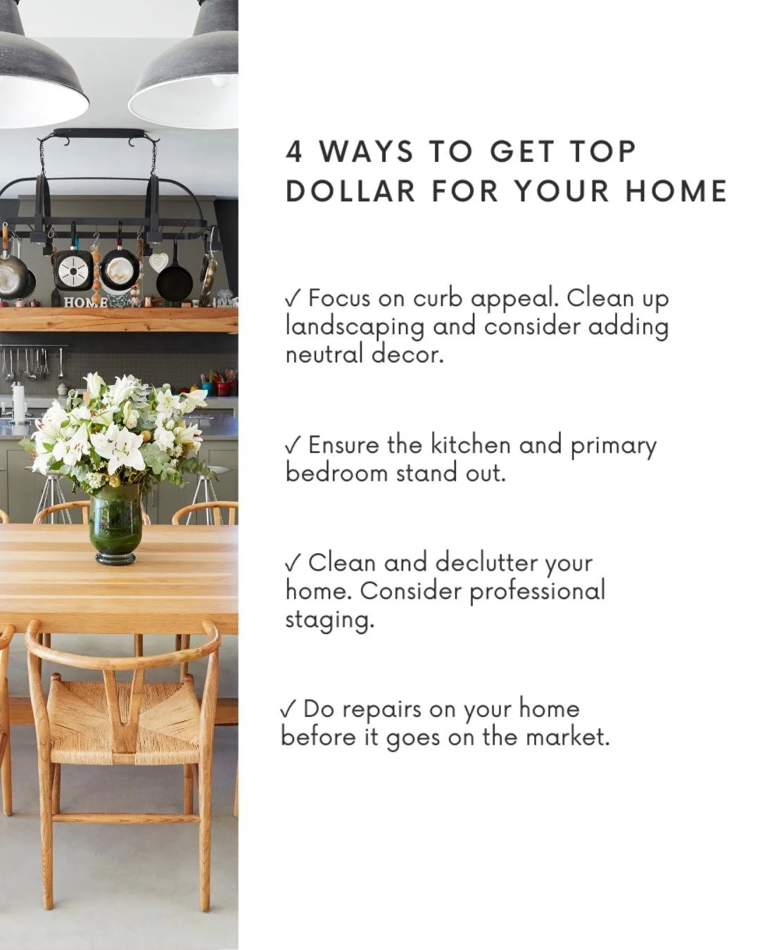 Here are some selling quick tips from a real estate expert. What else would you add to this list?

Subscribe to our YouTube Channel for Listing Videos, Area Information and Tip and Tools for Buying and Selling in SW Florida @NudiHomeTeamFL