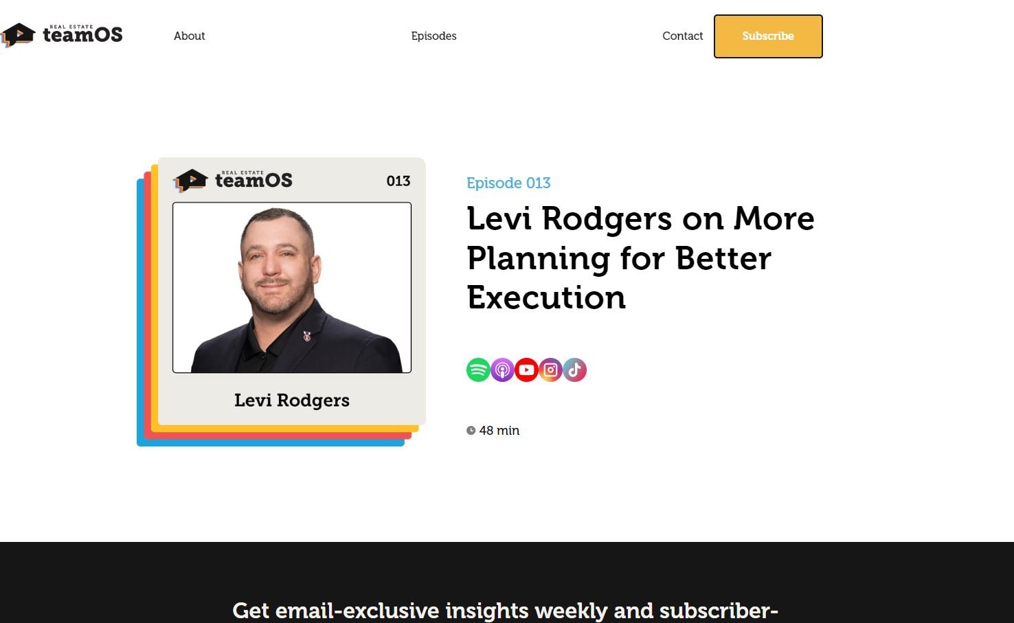 Levi Rodgers on More Planning for Better Execution