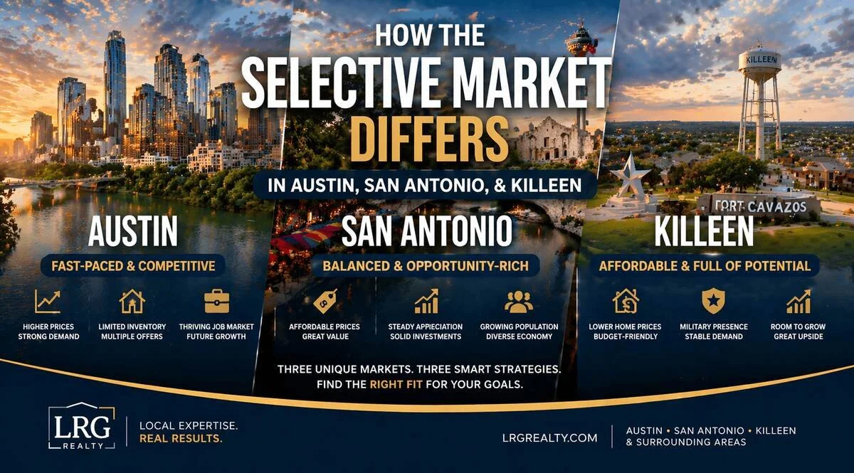 How the Selective Market Differs in Austin, San Antonio, and Killeen