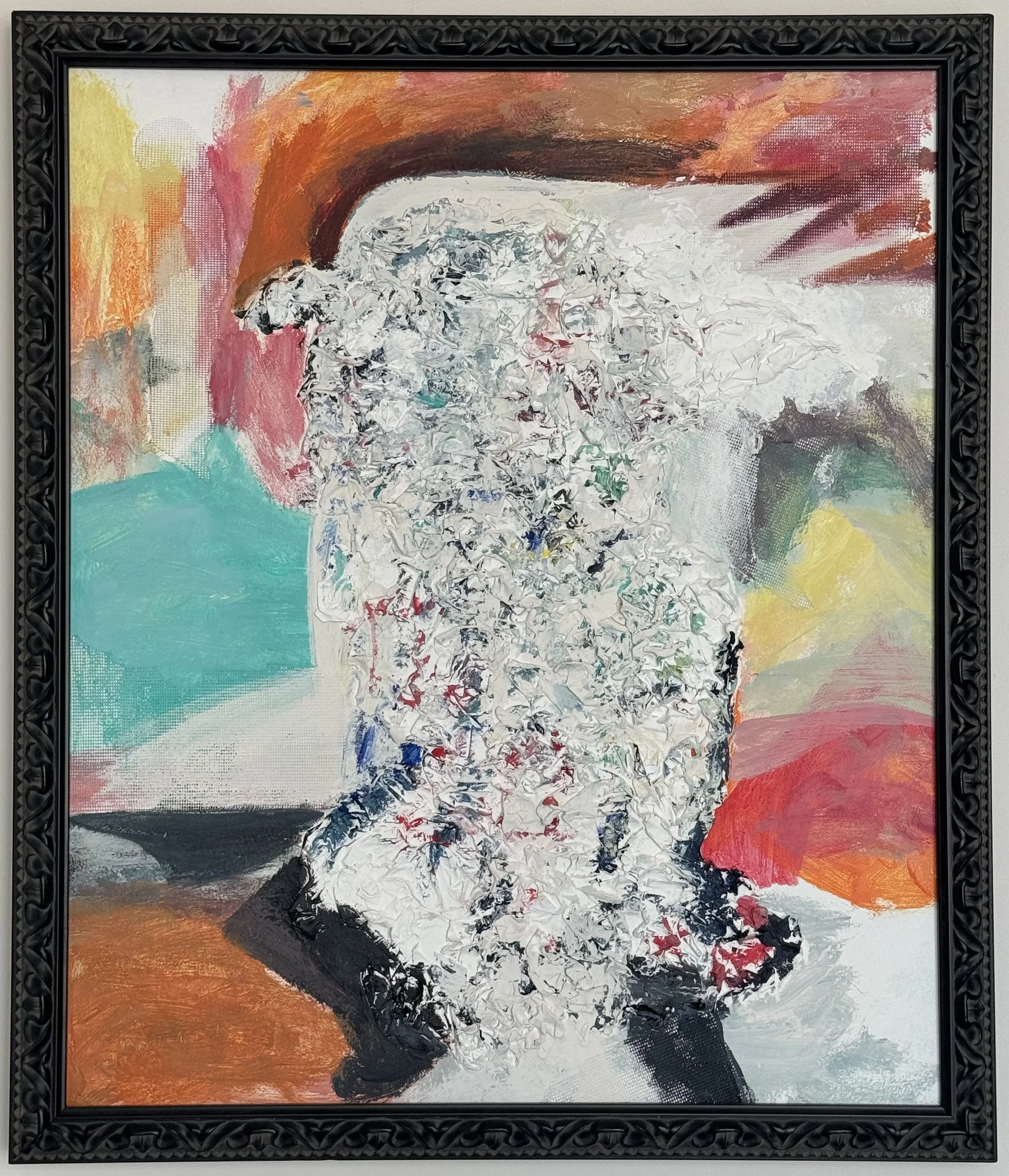 NO 47.   Mixed Media on Panel     +Frame