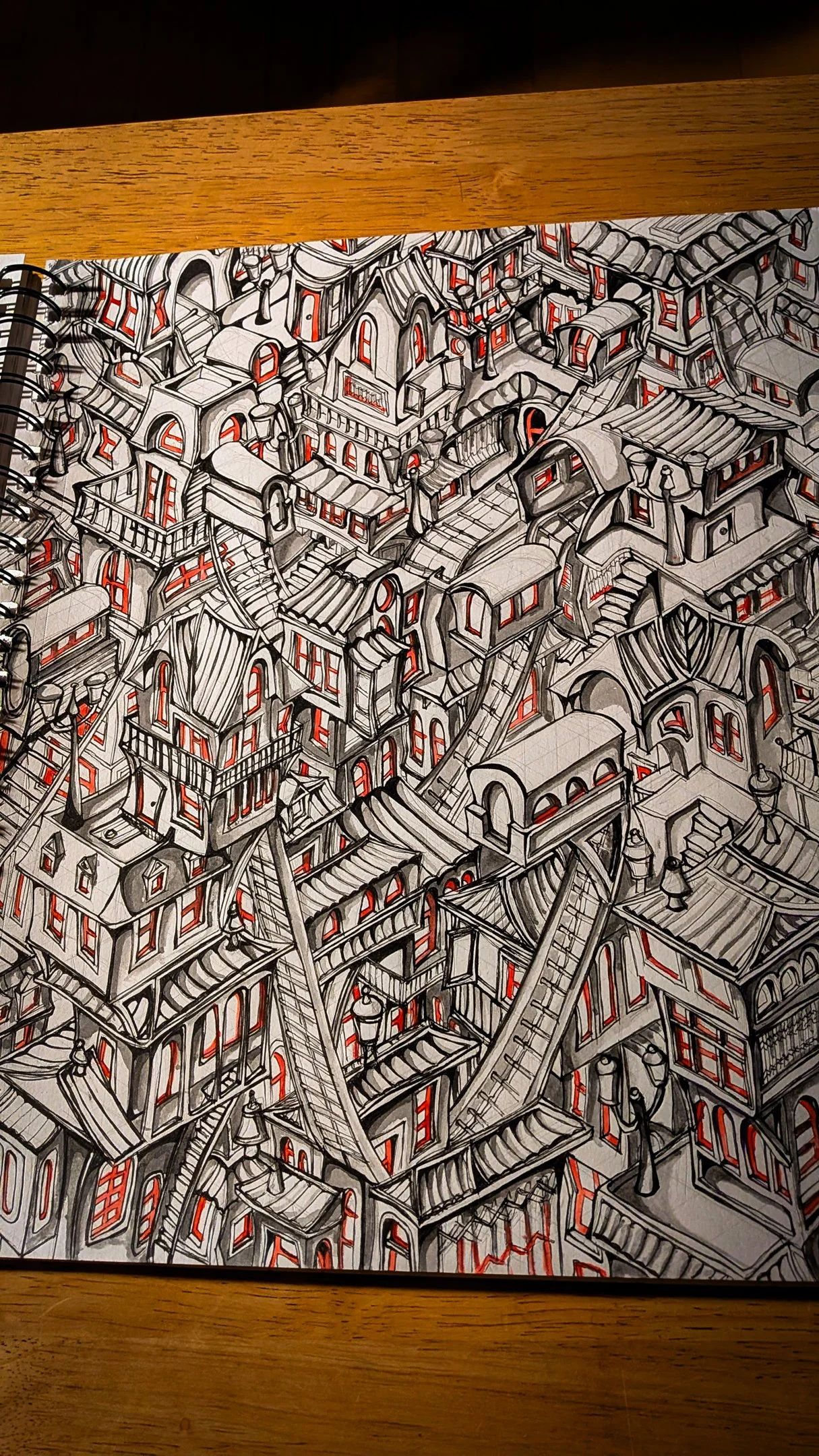 Valparaiso illustration process 3