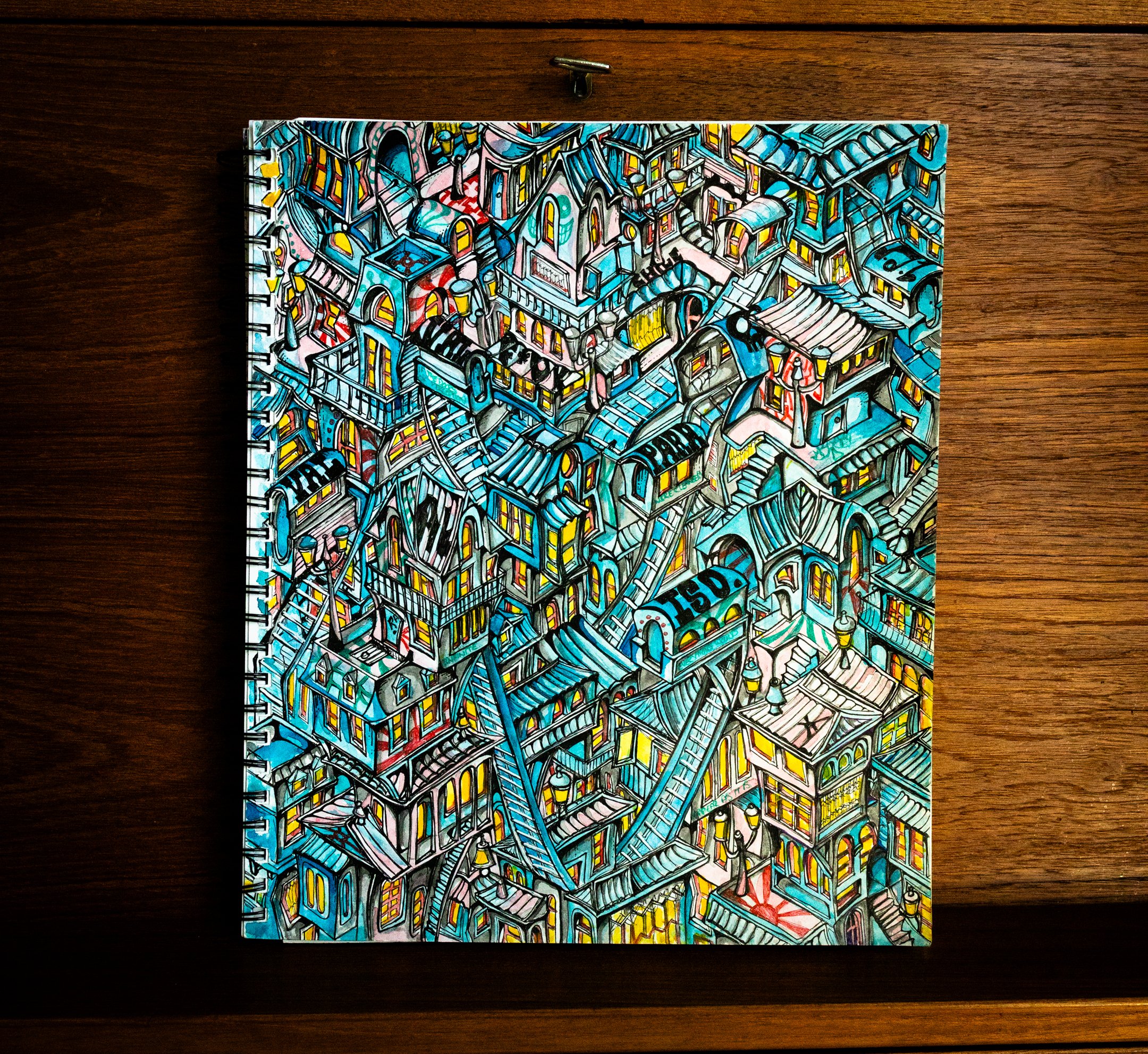 Valparaiso illustration process 9