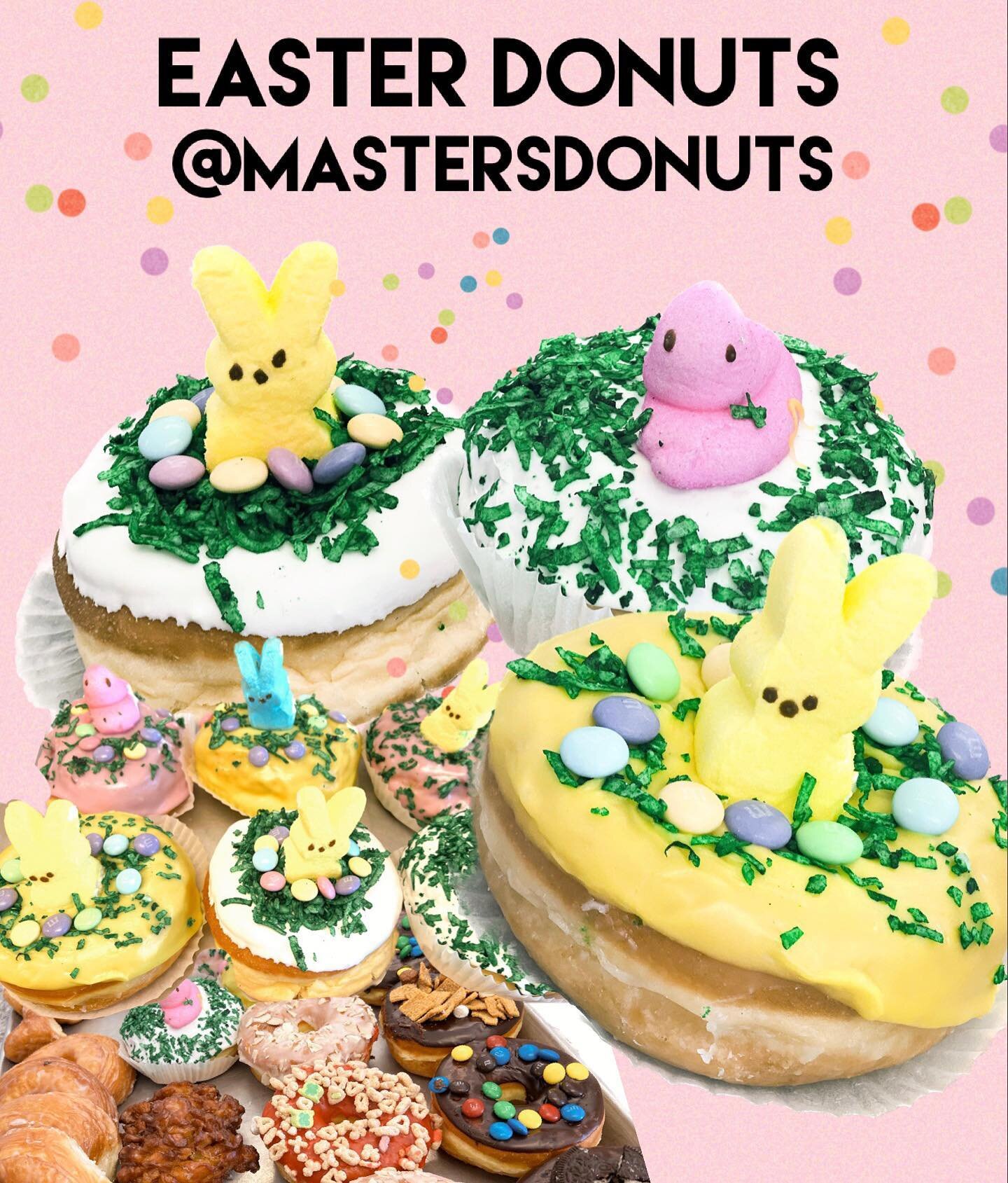 We will be selling Easter Donuts everyday from today through Easter Sunday! You can also come in to place an order if you want a specific amount or color. 🥳🥳 🐣🐣🐣💕💕💕