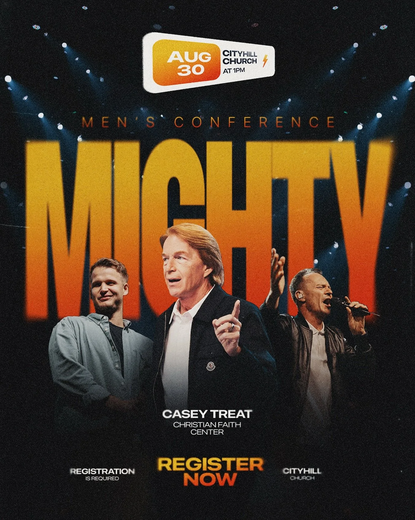 We&rsquo;re hosting an amazing Men&rsquo;s Conference on August 30! Join us from 1pm to 9pm for an evening of food, teaching, fellowship, and most importantly, God&rsquo;s word. 

Sign up at our website cityhillchurch.org

#cityhill #cityhillchurch