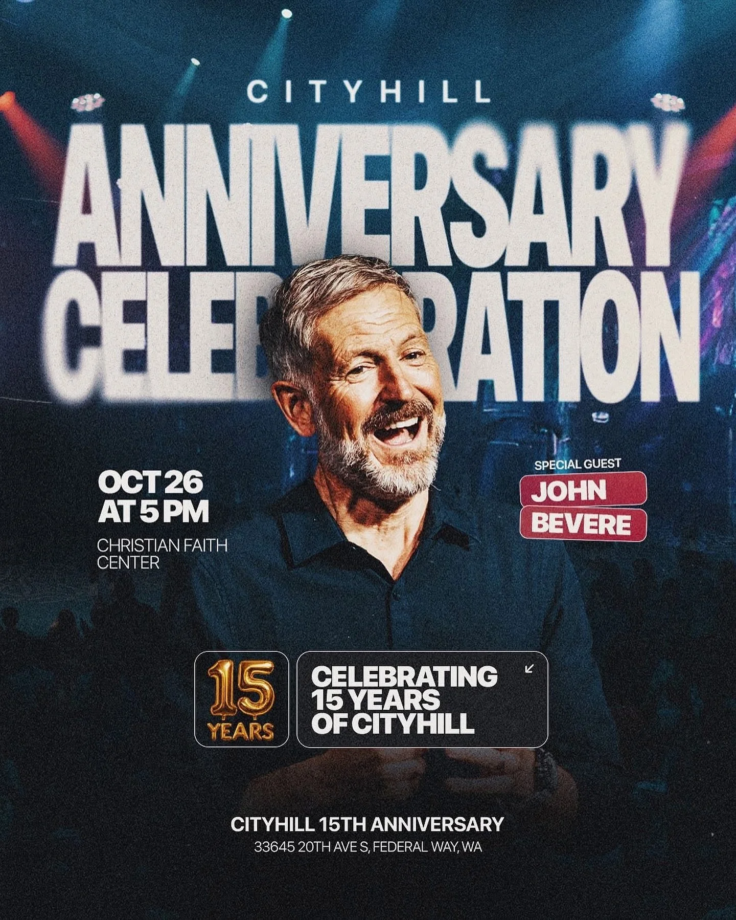 Mark your calendars for a very special event as we celebrate 15 years of God&rsquo;s providence over our church!