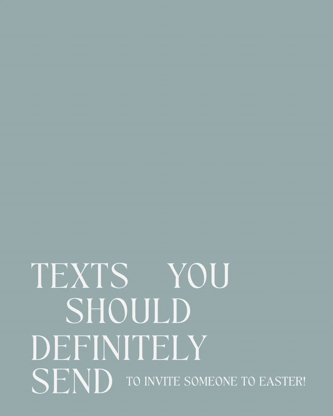 Now there&rsquo;s no excuse to not invite them this Easter🌷⛪️🕊️ 

See you this SUNDAY - two services, perfect room ☁️