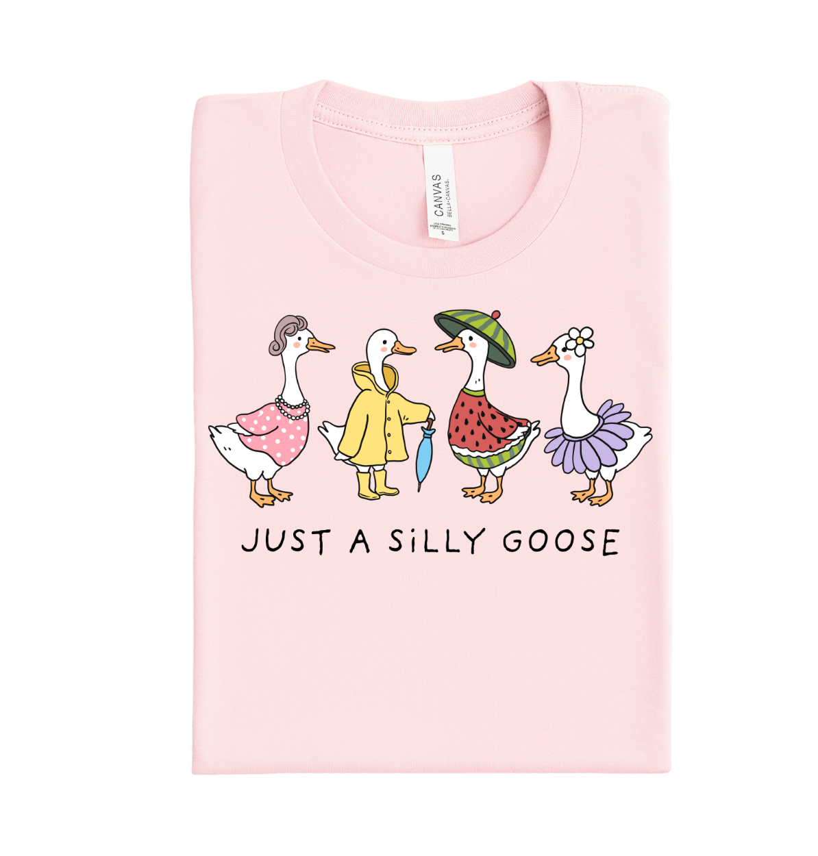 Just a silly goose DTF heat transfer ready to press