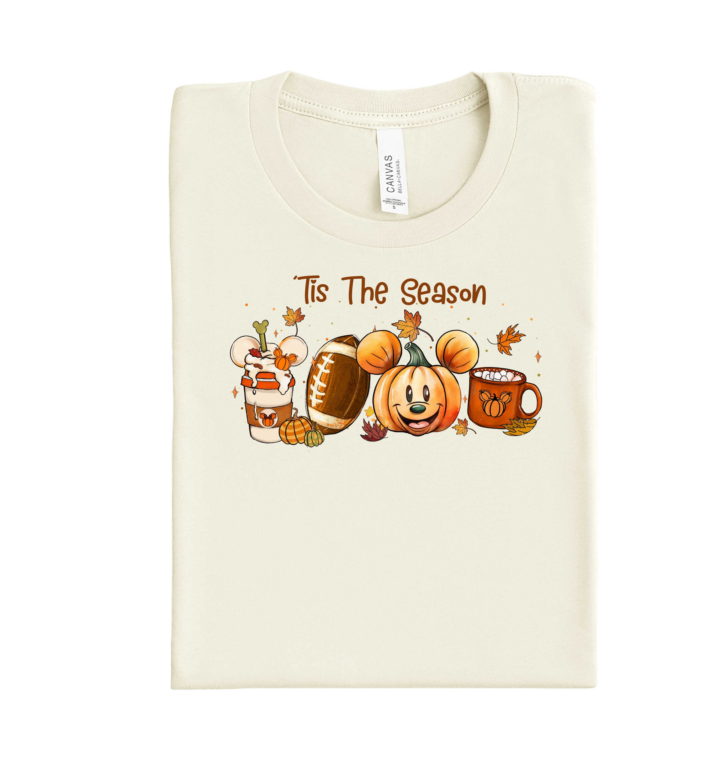 Fave Season DTF transfer with autumn fall theme, custom heat transfer ready to press for shirts, hoodies, and cozy seasonal apparel.