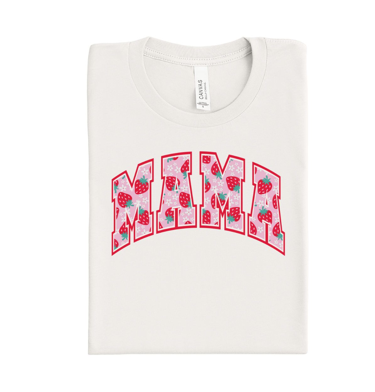 Mama berries strawberry graphic full color DTF heat transfer