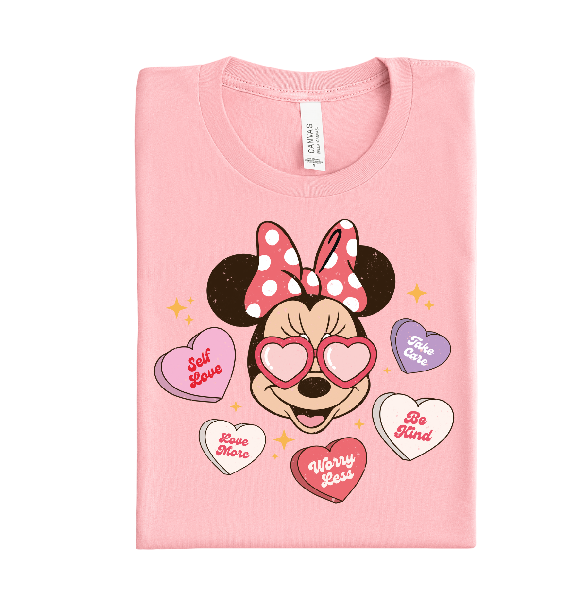 Love more positive quote full color DTF heat transfer