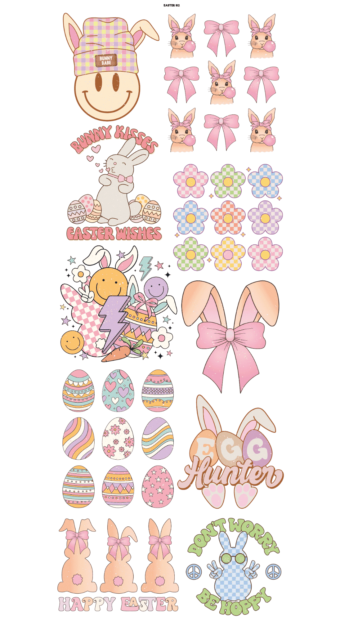 Easter #2 DTF Transfer Gang Sheet