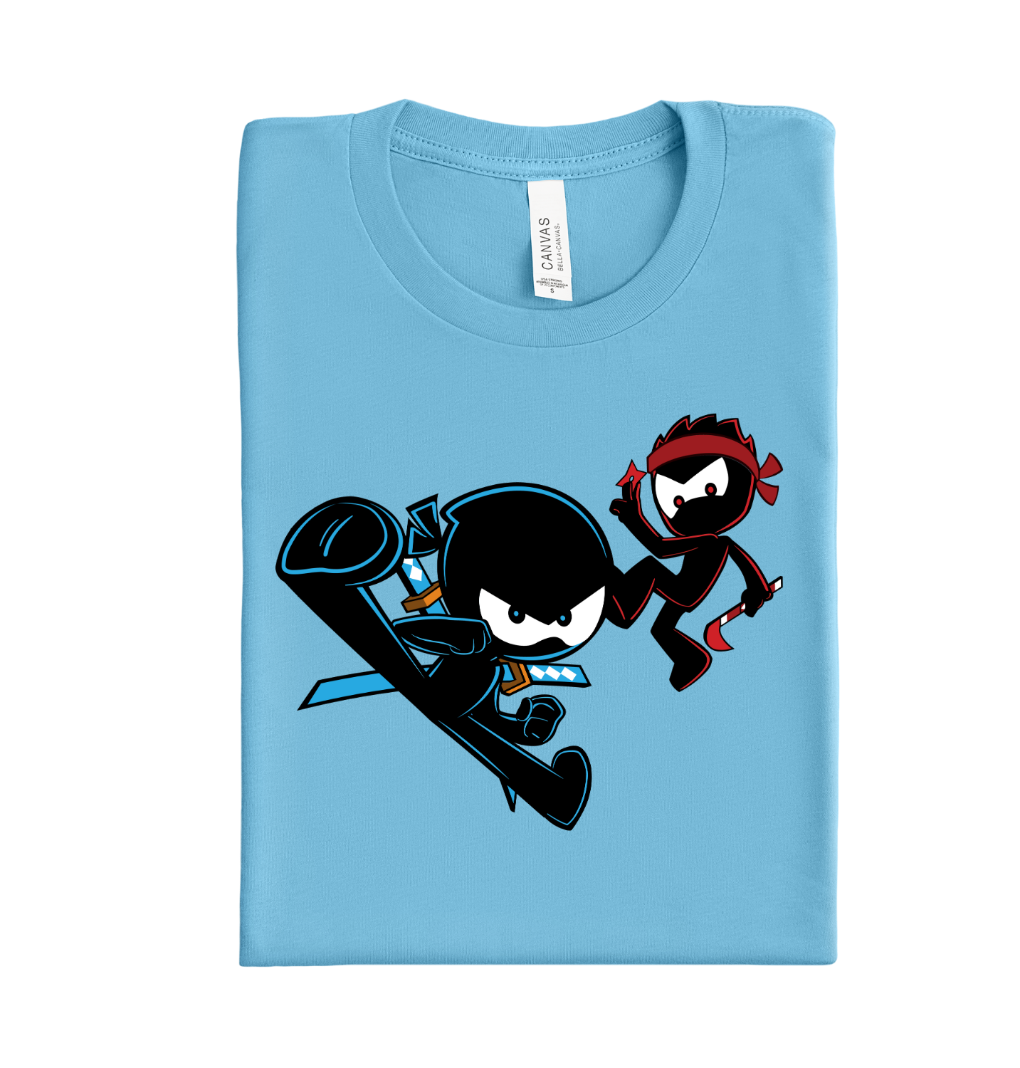 Blue & Red Ninja DTF Transfer