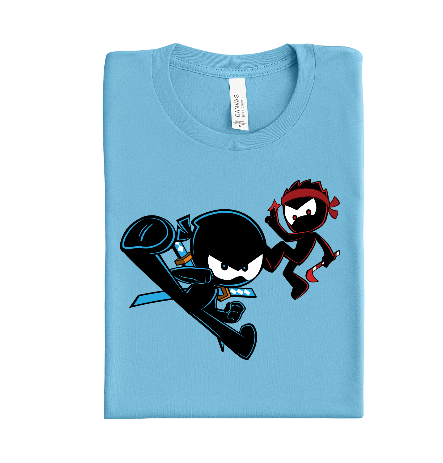 Blue & Red Ninja DTF Transfer