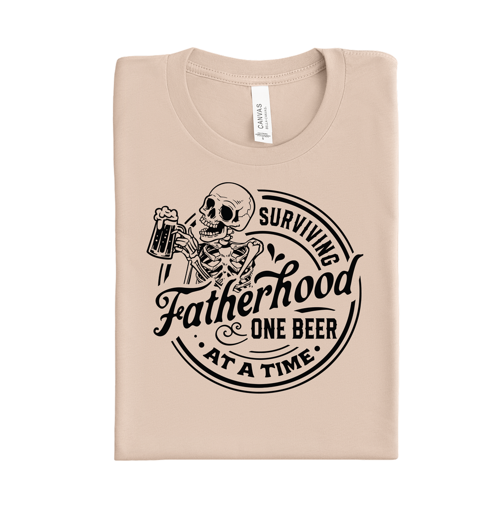 Surviving Fatherhood DTF transfer for dads shirts and apparel