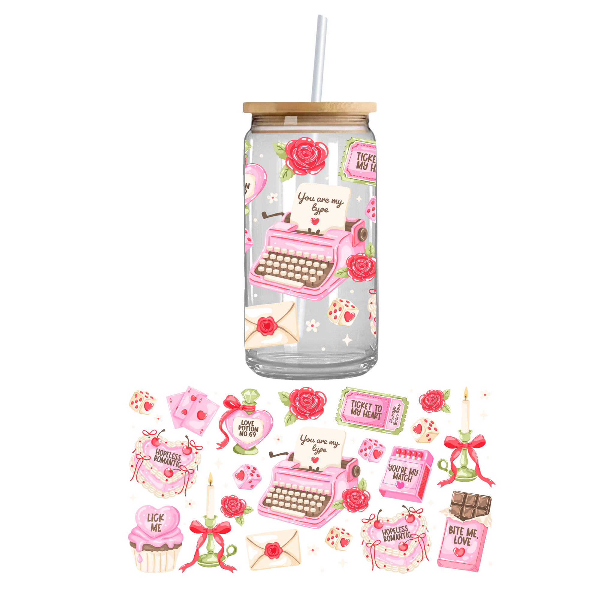 Sealed with a Kiss UV DTF Cupwrap