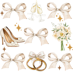 Wedding Bows DTF Transfer