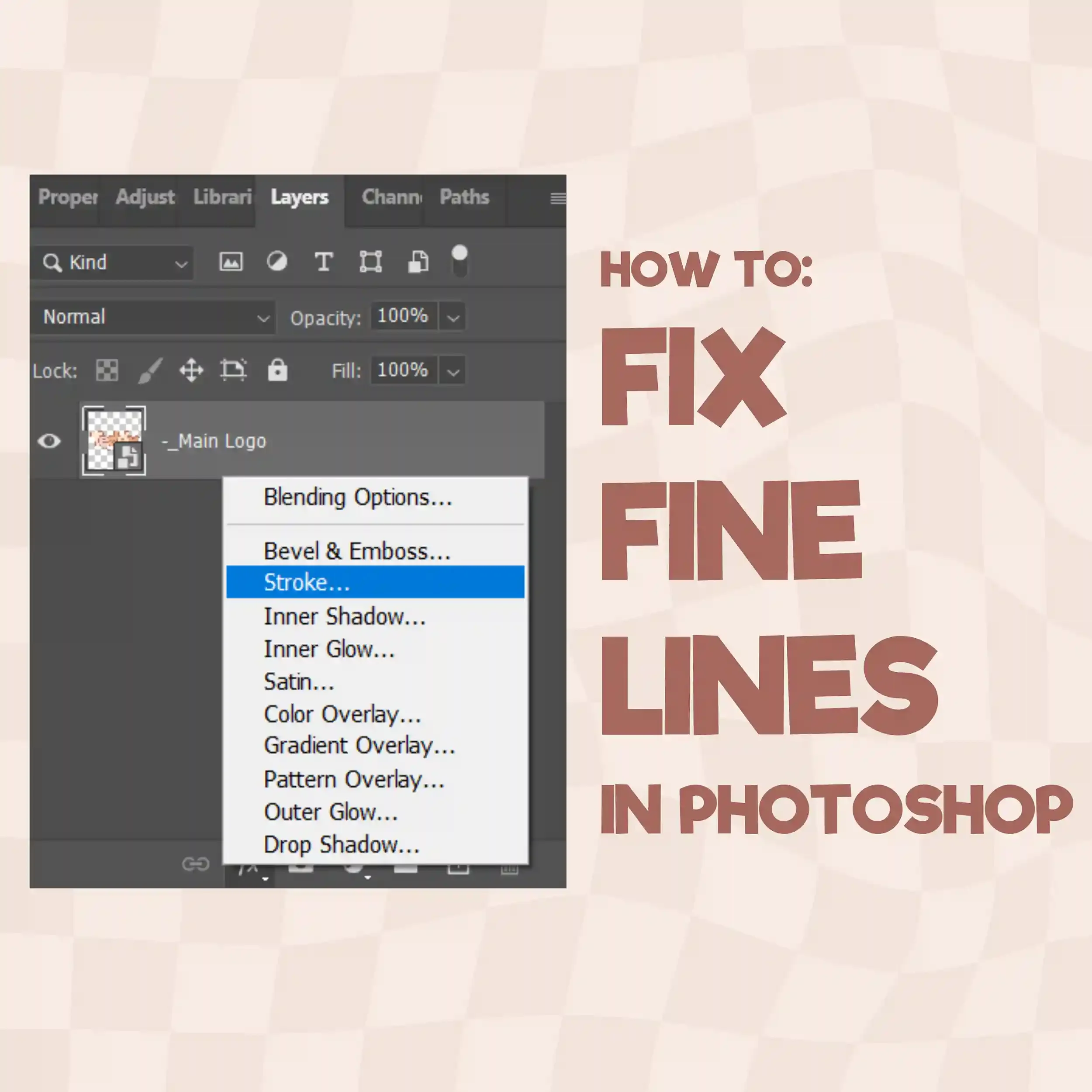 How to thicken fine lines in Photoshop