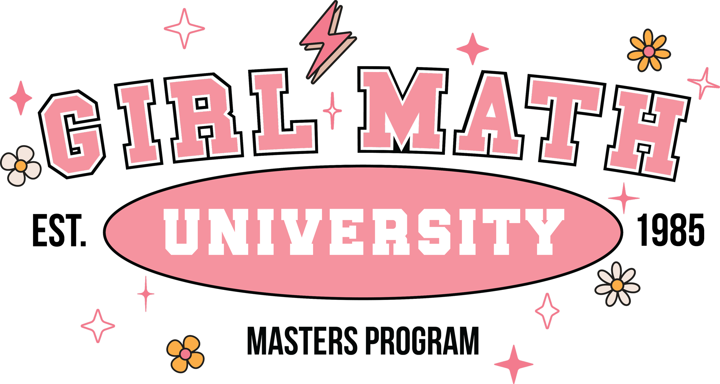 Girl Math University DTF Transfer