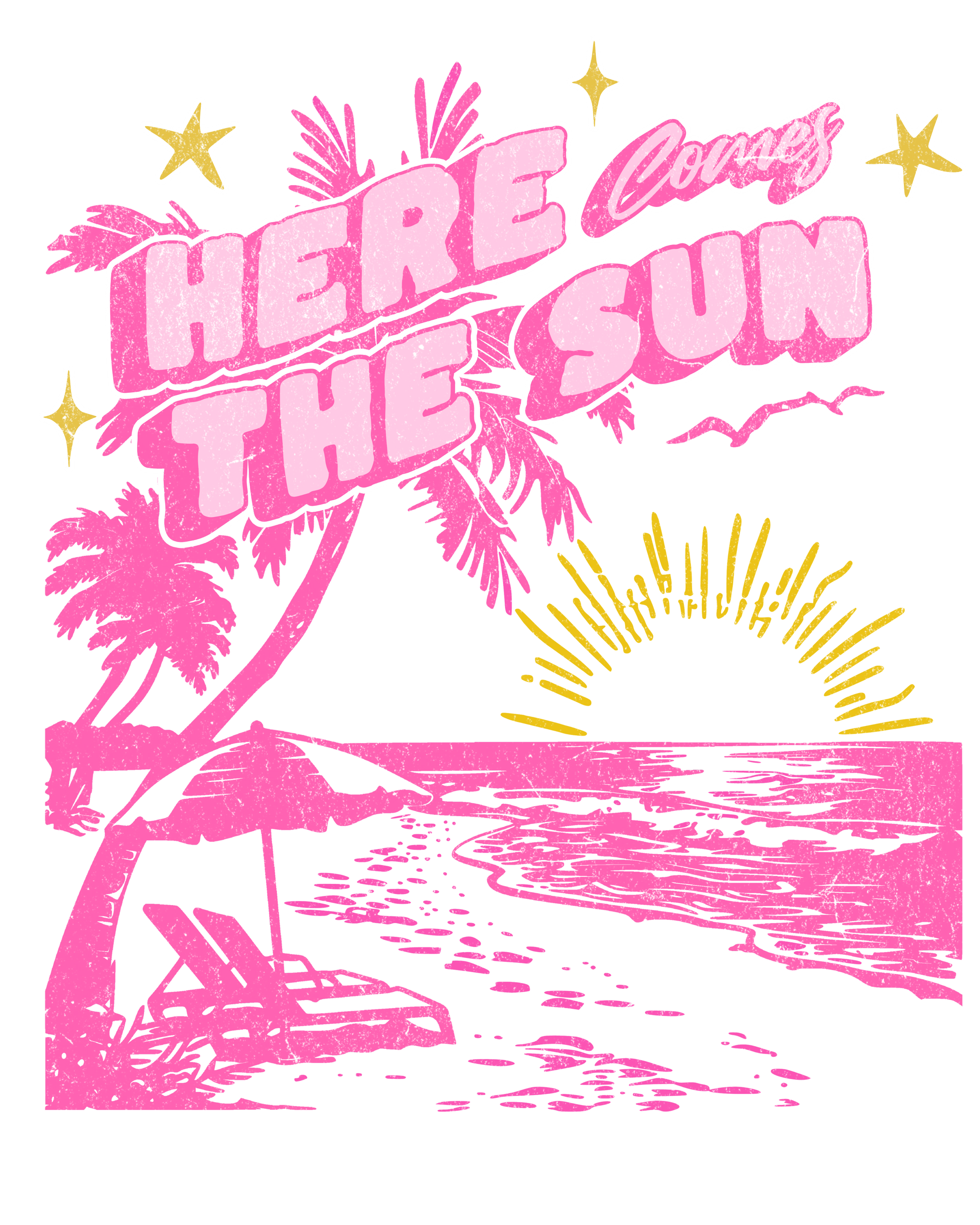 Here Comes the Sun DTF Transfer