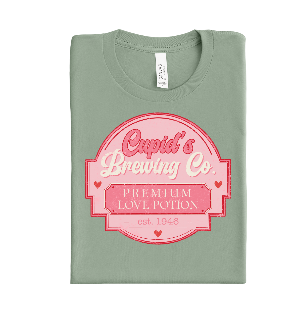 Valentine pink Cupid Brewing Co DTF transfer