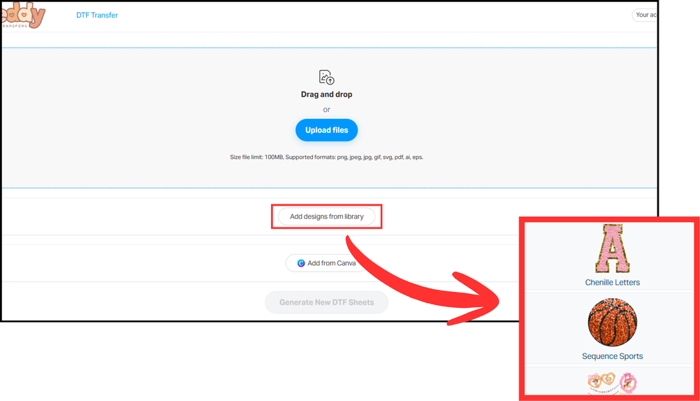 Dtf Transfer Libary builder
