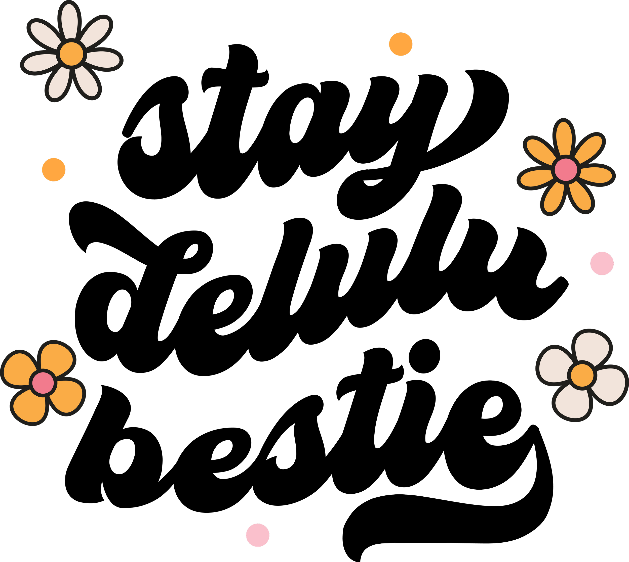 Stay Delulu Bestie DTF Transfer