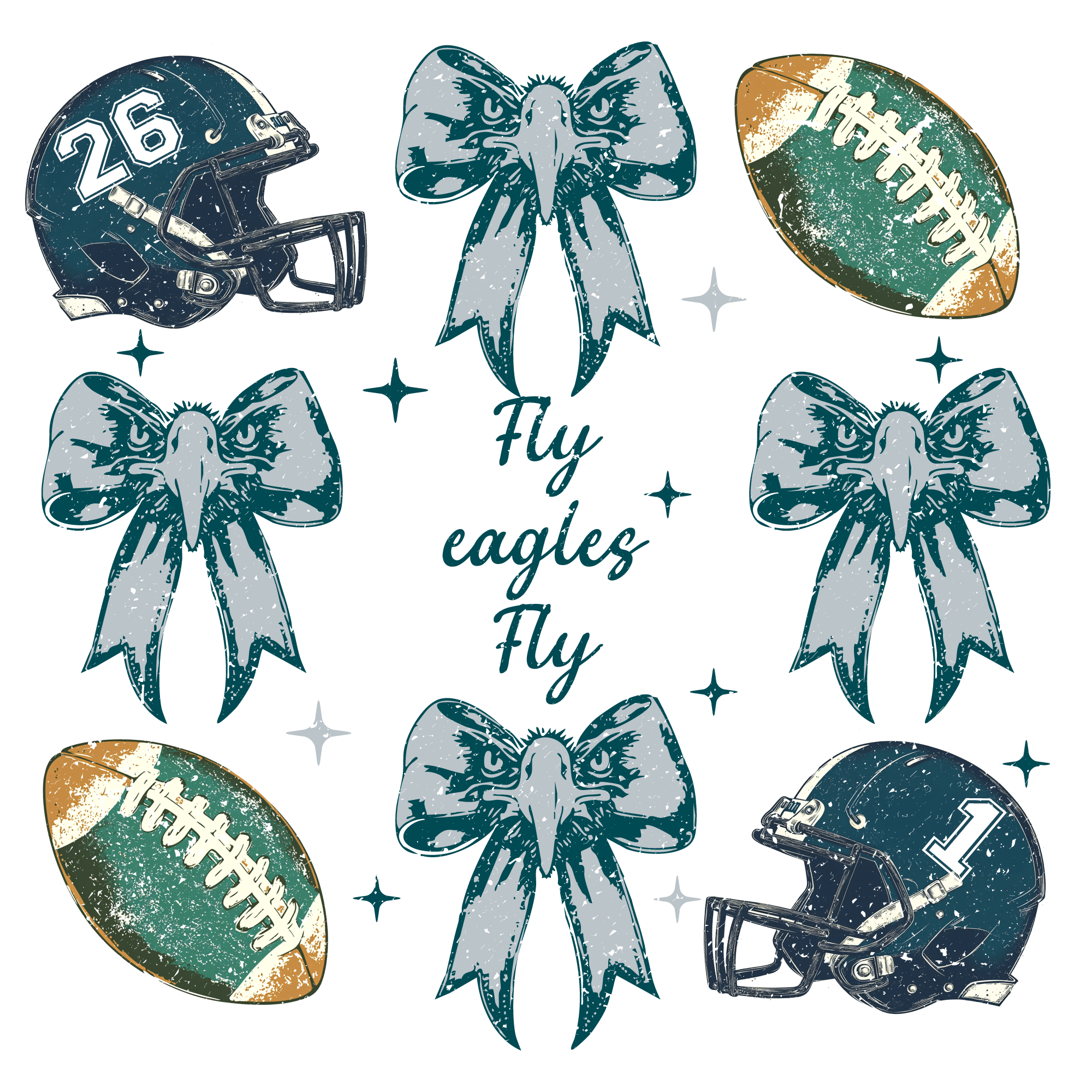 Fly Eagles Fly DTF Transfer