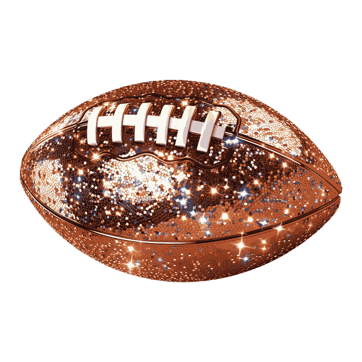 Sparkly Football DTF Transfer